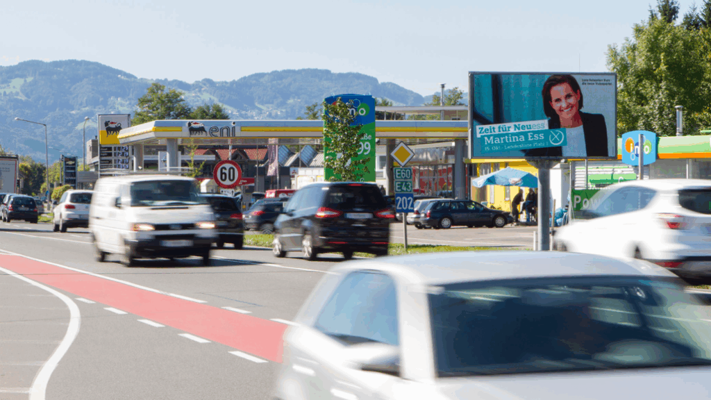 LED-Werbetafel in Vorarlberg – Hard – Rheinstraße