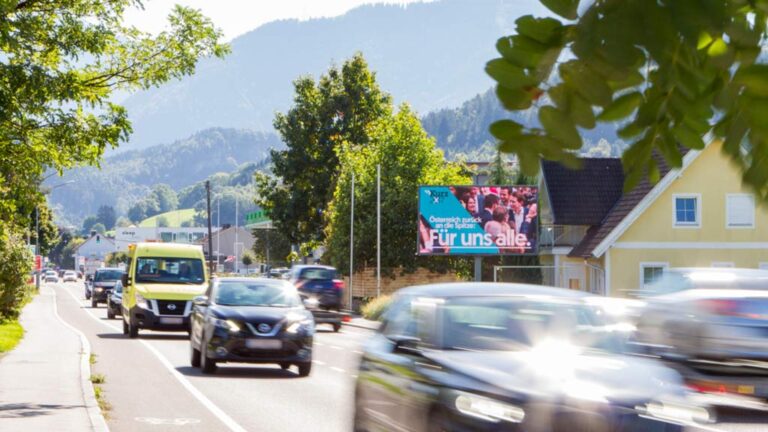 LED-Werbetafel in Vorarlberg – Feldkirch – Königshofstraße B190
